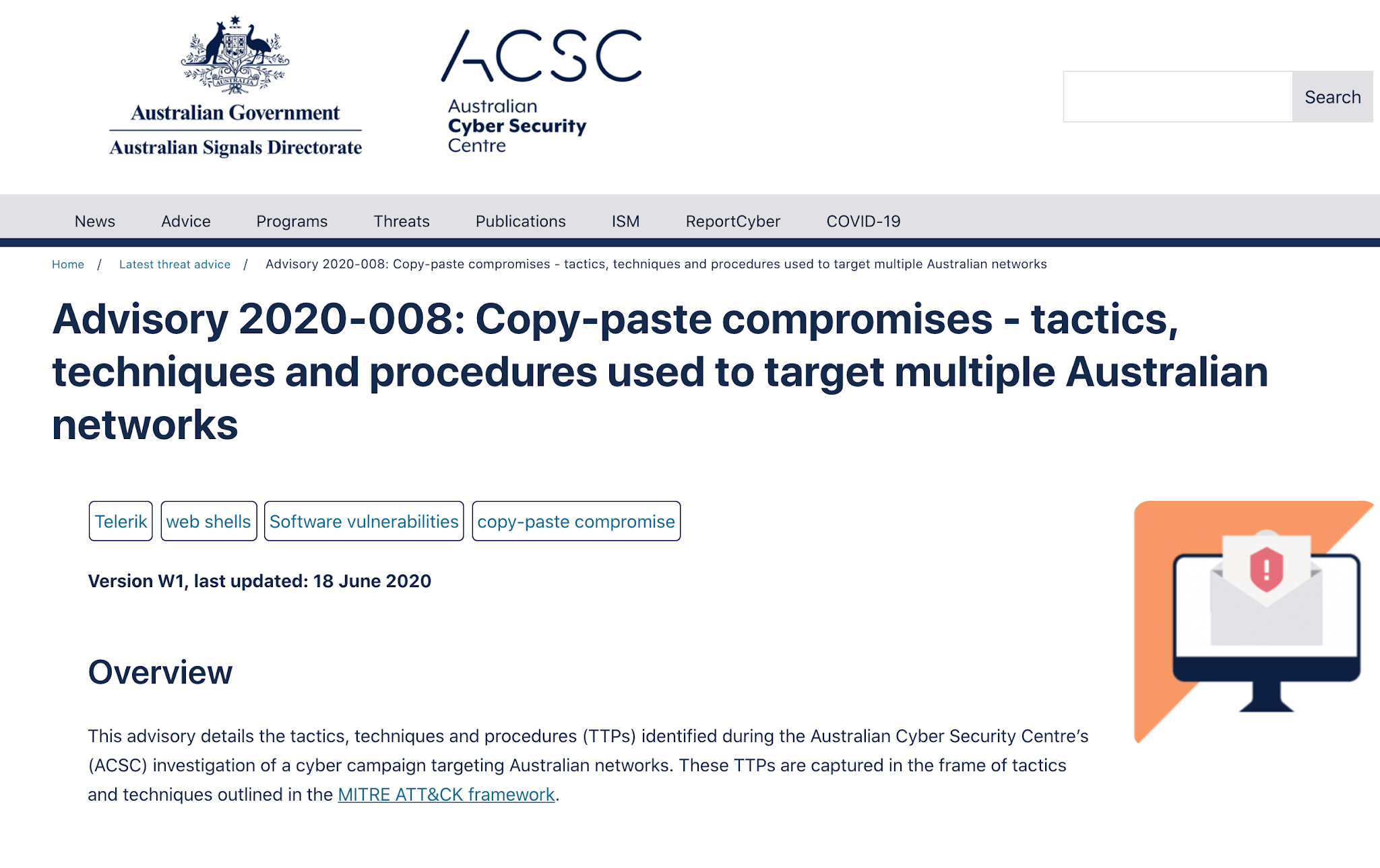Australia hit by sophisticated cyber attack from state actor