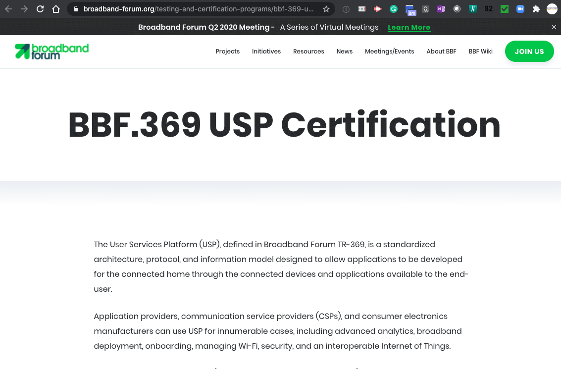 Broadband Forum offers User Services Platform certification