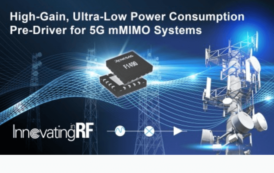 Renesas adds RF Amplifier for 4G/5G
