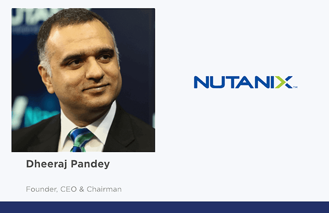 Dheeraj Pandey, co-founder and CEO of Nutanix, to step down