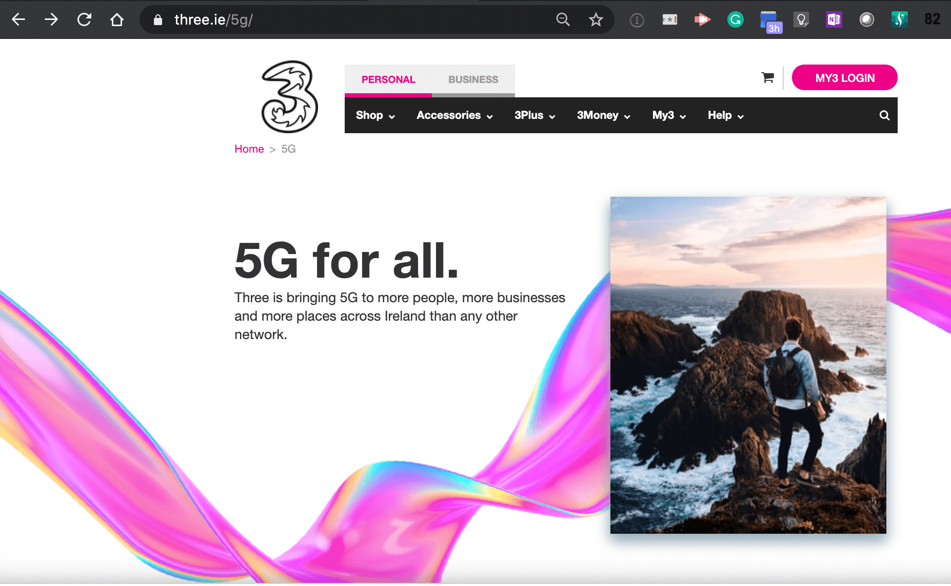 Three Ireland launches 5G with Ericsson