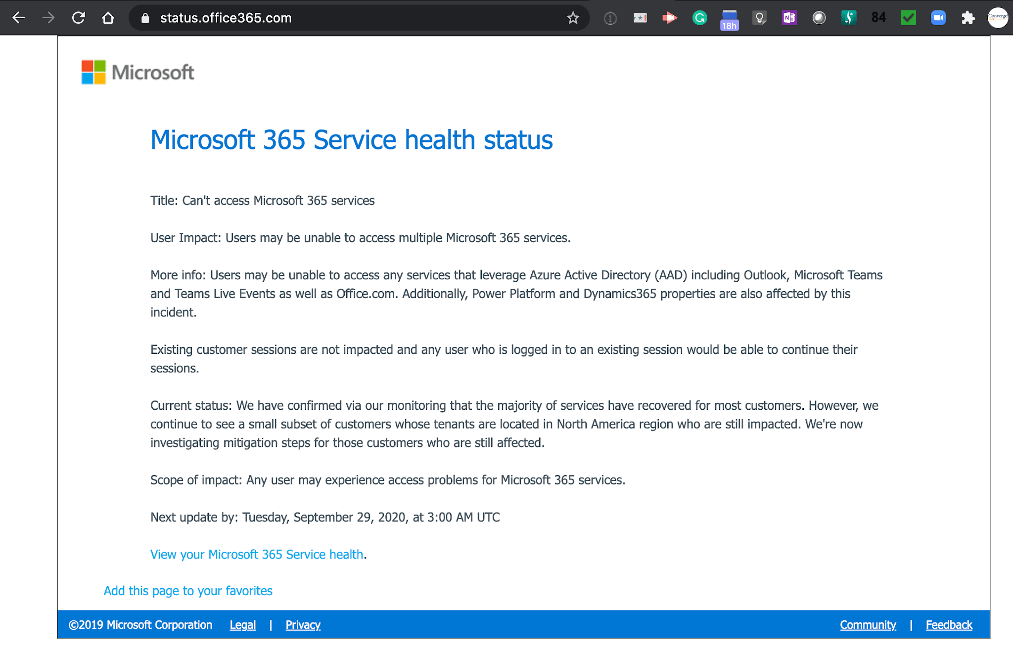 Microsoft 365 hit by outage