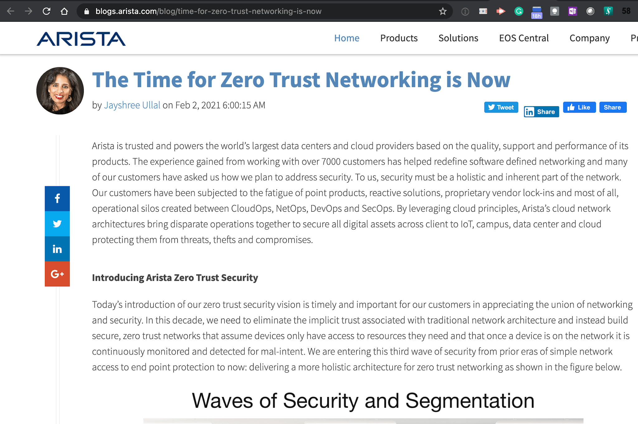 Arista intros Multi-Domain Macro-Segmentation Service