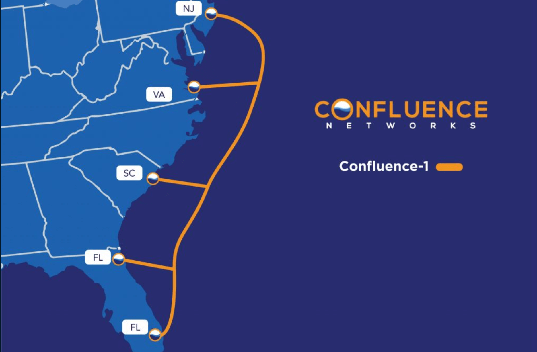 Confluence-1 cable to link U.S. East coast with 500 Tbps capacity