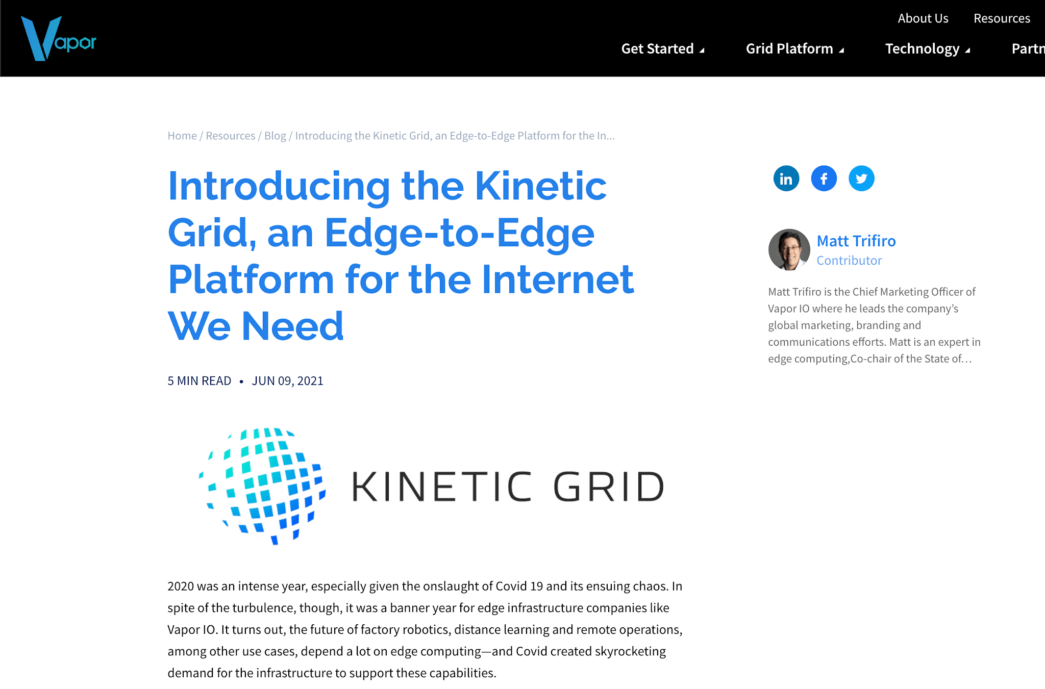 Vapor IO debuts Kinetic Grid — edge-to-edge with national backbone