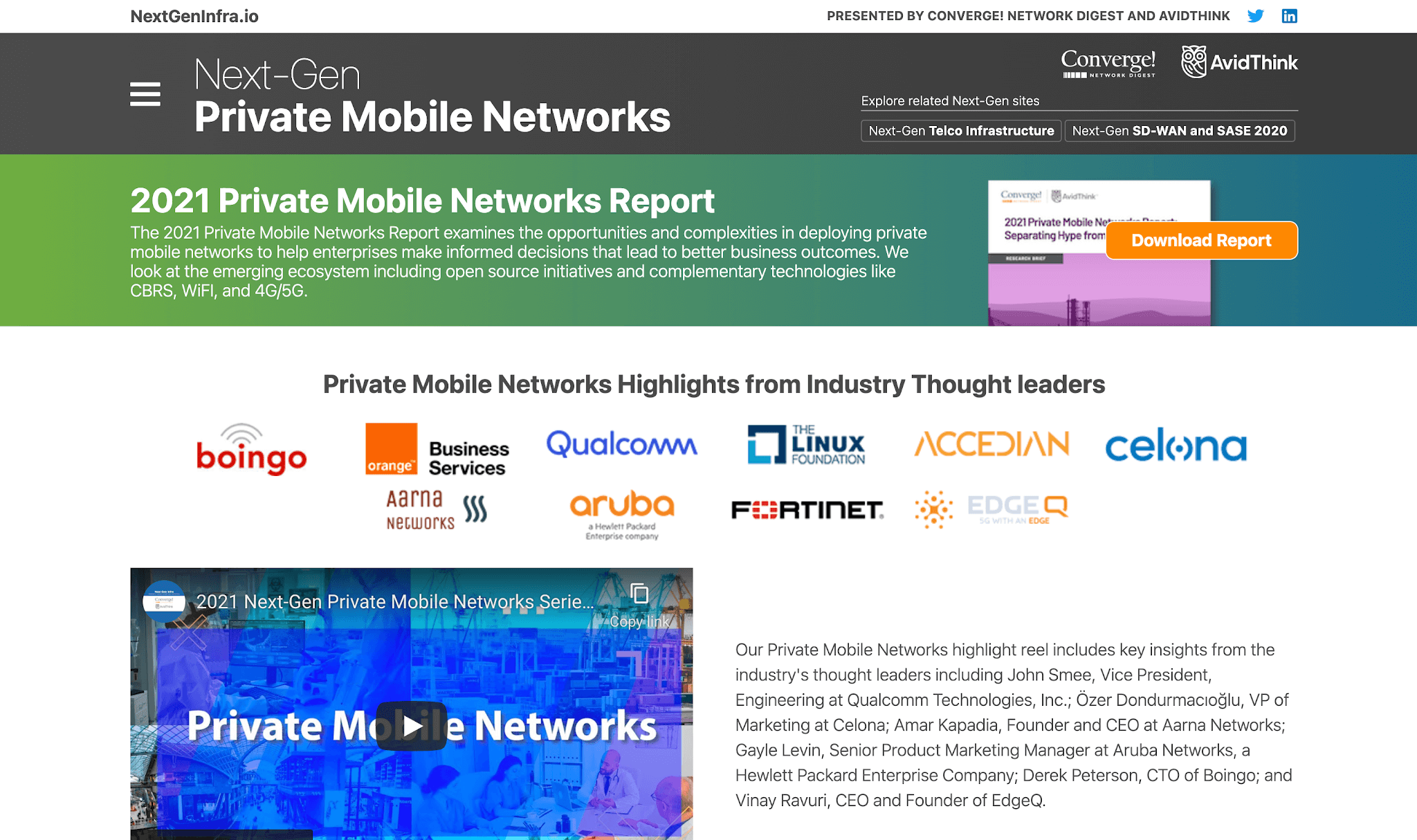 Private Mobile Networks resource site