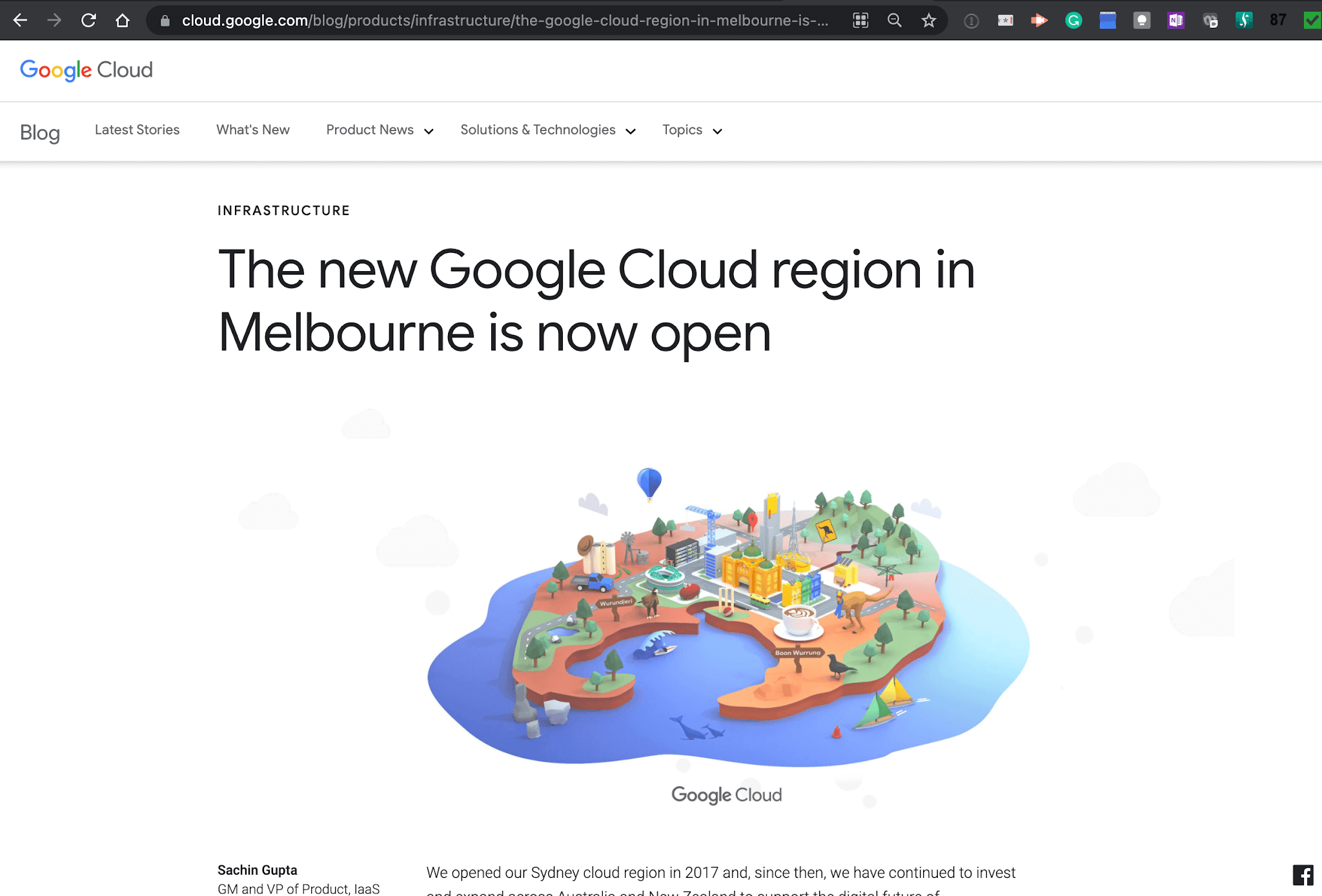 Google Cloud opens in Melbourne