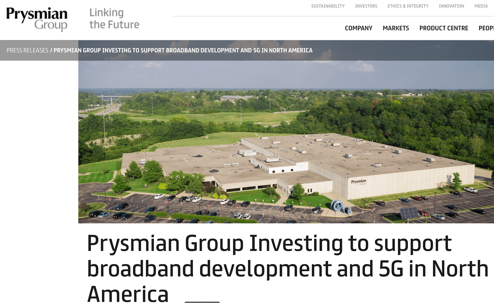 Prysmian to invest $85M to expand fiber manufacturing in North America