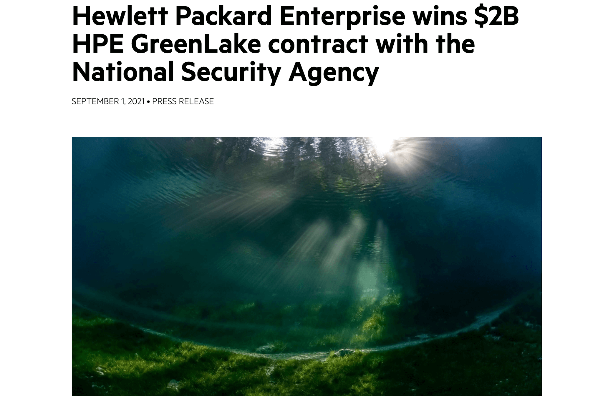 NSA awards $2 billion contract to HPE for managed cloud