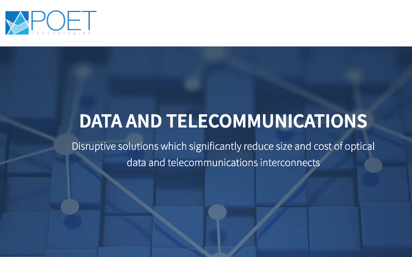 POET’s Interposer selected for 100G CWDM4 and LR4 engines