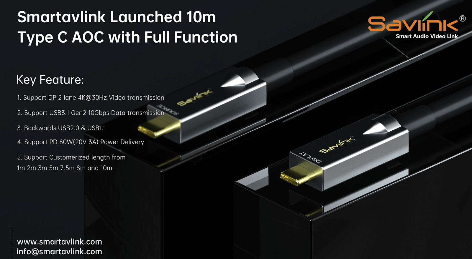 SmartAVLink launches USB-C Active Optical Cable