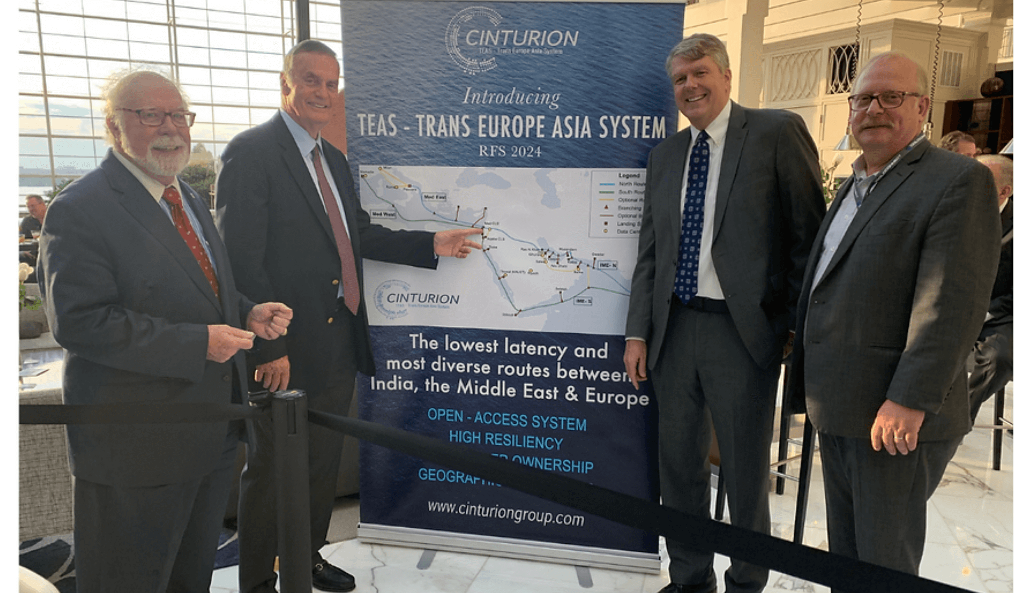 Cinturion’s Trans Europe Asia System signs landing partner in India