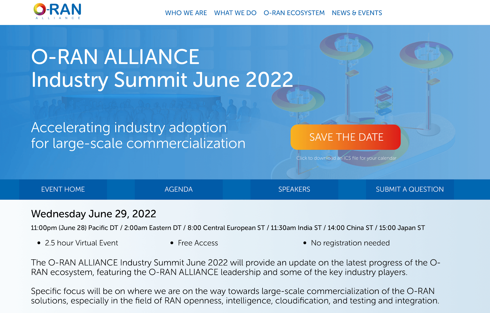 O-RAN Alliance Summit set for June 29, 2022