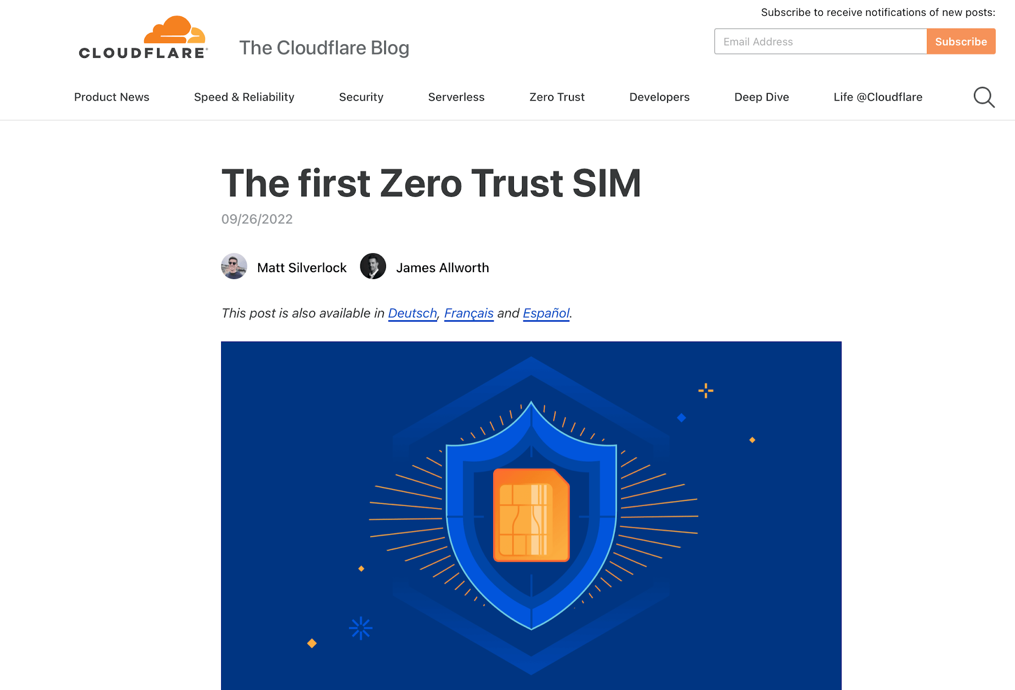 Cloudflare announces Zero Trust SIM for mobile devices
