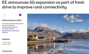 EE targets 5G expansion in rural areas