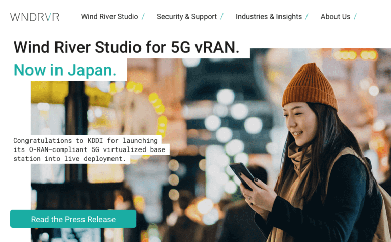 KDDI employs Wind River for 5G Open vRAN