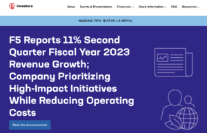 F5’s quarterly revenue of 11% yoy, cites macro economics for 9% job cuts