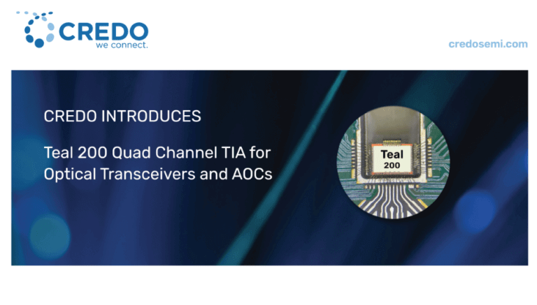 Credo intros Quad Channel Transimpedance Amplifier