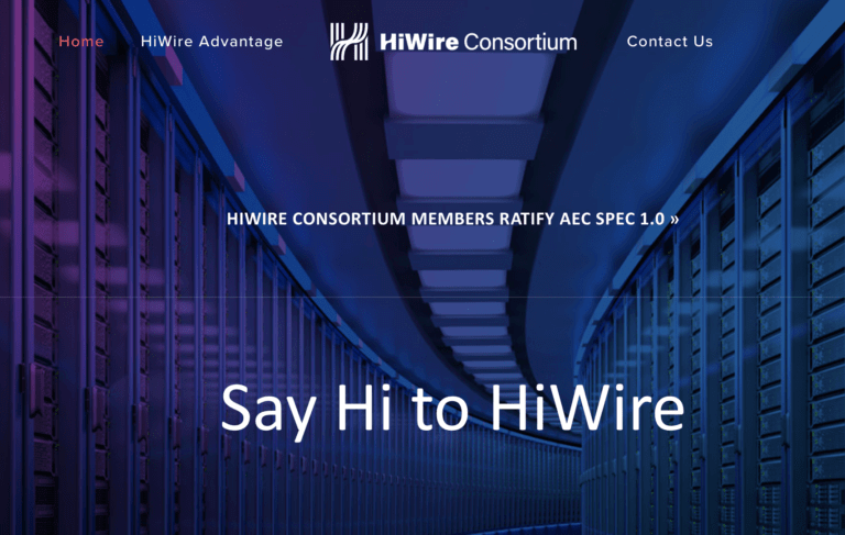 HiWire Consortium to standardize CXL via Active Electrical Cables and optics