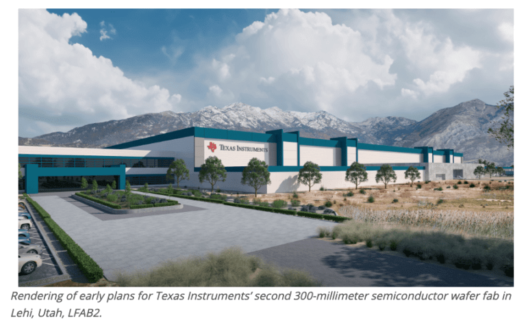 Texas Instruments breaks ground on 2nd 300-mm wafer fab in Utah