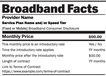 U.S. intros Broadband Nutrition Labels
