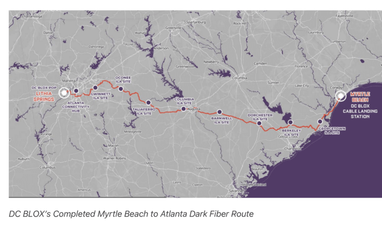 DC BLOX completes Myrtle Beach to Atlanta fiber route