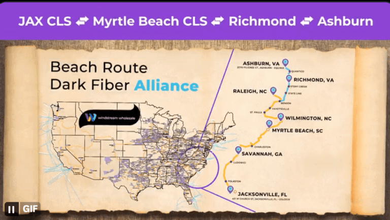 Windstream’s Beach Route Alliance: Jacksonville to Ashburn