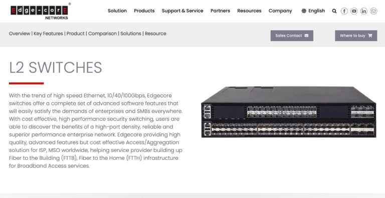 Edgecore Targets ISPs and Enterprises with New ECS5550 Switches