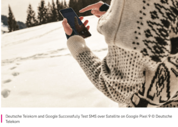 Deutsche Telekom and Google Test SMS Over Satellite