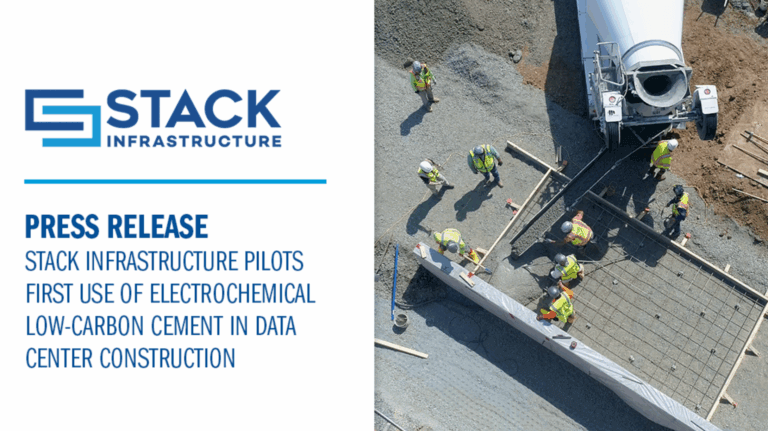 STACK Pilots Low‑Carbon Cement in Virginia Data Center