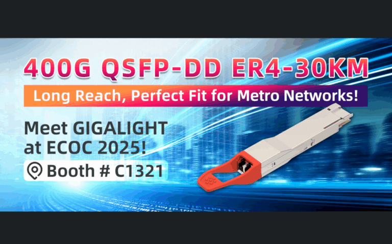 ECOC25: GIGALIGHT Debuts 400G QSFP-DD ER4-30km Module