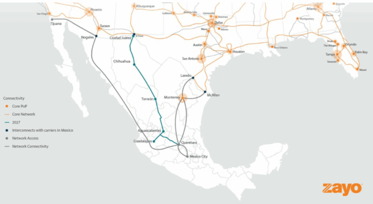 Zayo Expands 400G Network into Mexico