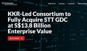 KKR-Led Consortium Buys Out ST Telemedia in S$13.8B Data Center Deal