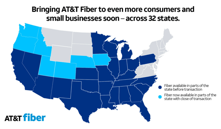 AT&T Expands Fiber Reach Across 11 States with Lumen Asset Purchase