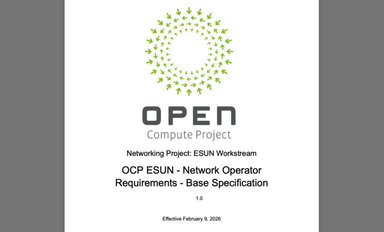 OCP Releases ESUN 1.0 Spec for Ethernet-Based Scale-Up AI Fabrics