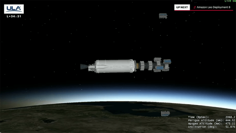 ULA Atlas V Deploys 29 More Amazon LEO Satellites, Constellation Nears 270