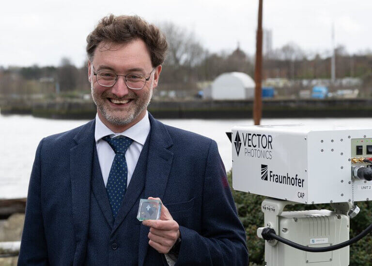 Vector Photonics Demos PCSEL Free-Space Optical Link 