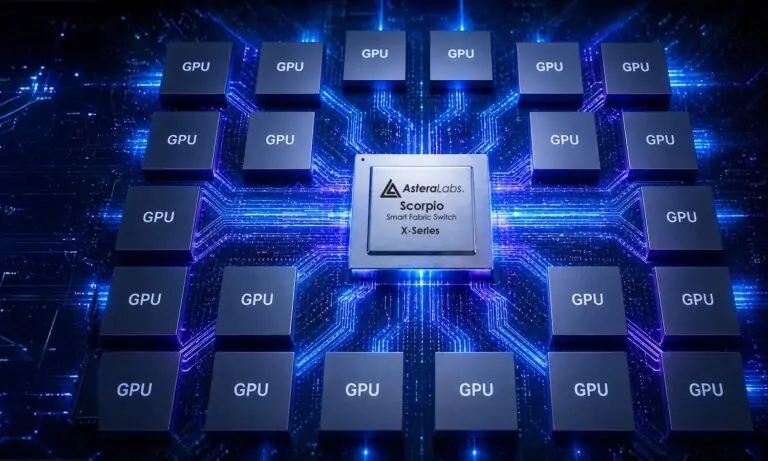 Astera Labs Ships 320-Lane Scorpio Fabric Switch for AI Scale-Up Clusters
