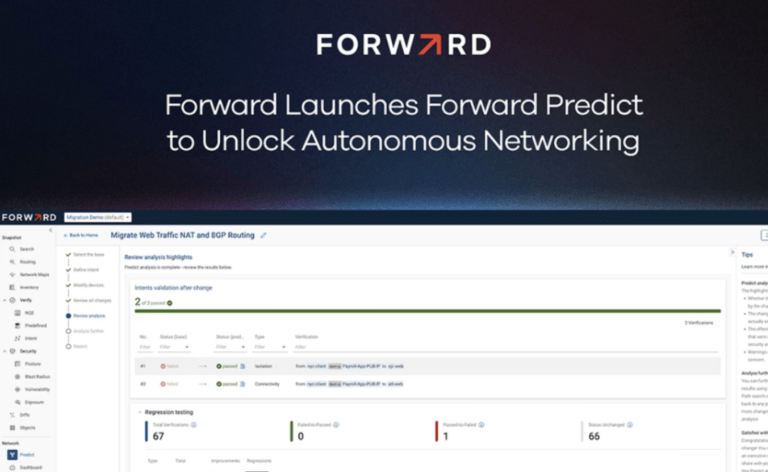 Forward Adds Predictive Change Validation to Network Digital Twin Platform