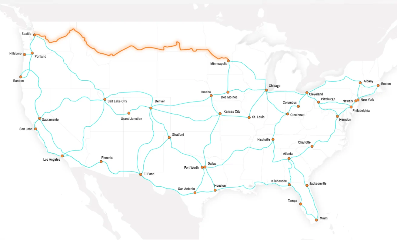 Lumen Expands U.S. Long-Haul Network with NorthLine Fiber Route