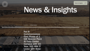 Hut 8 Secures $4.25B Investment-Grade Financing for 352 MW Campus