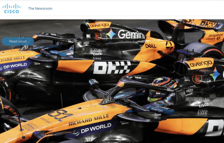 Cisco Extends McLaren F1 Sponsorship