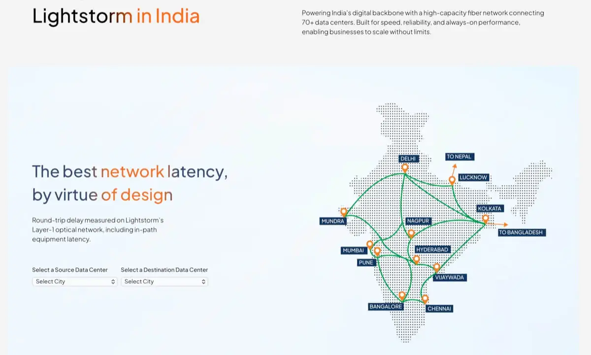 Lightstorm Combines Indian Fiber with I-2SEA Subsea Cable - Converge Digest